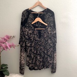 🌺 Lucky Brand Boho Floral Ruffle Top XS bundle lot 2